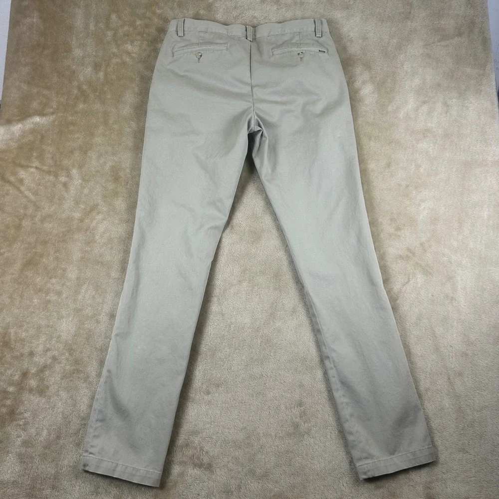 Polo Ralph Lauren Slim Fit Chino Pants Men 32x34 Khaki Tan Cotton Twill Trousers